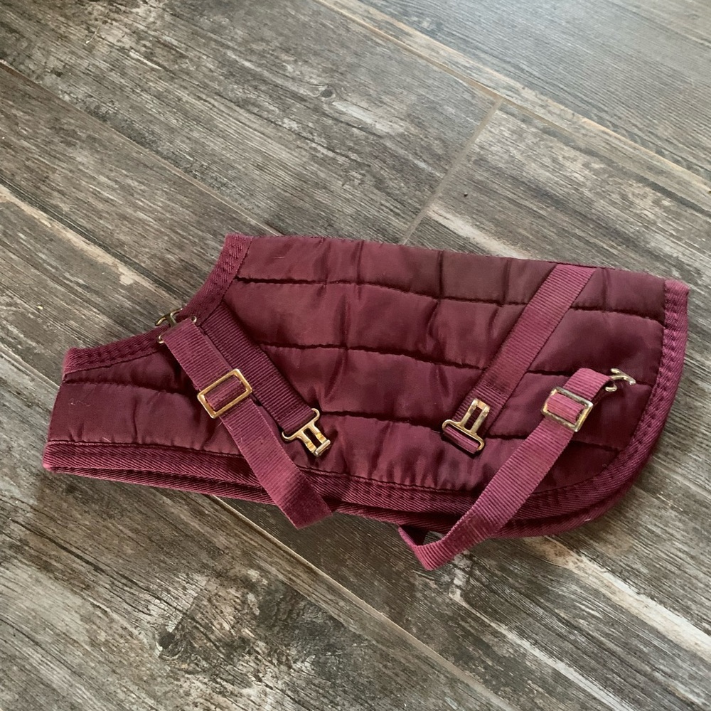 Dura-tech burgundy insulated dog coat size xs